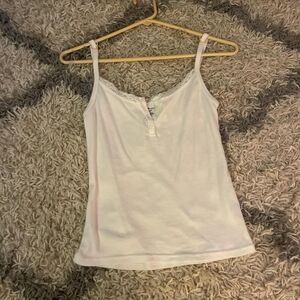 Brandy Melville Cream Camisole with Lace Detail